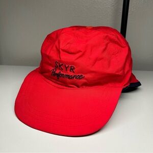 Vintage Skyr Soft Brim Hat Gore-Tex Red Visor Ear Flaps Size Medium Ski Snow